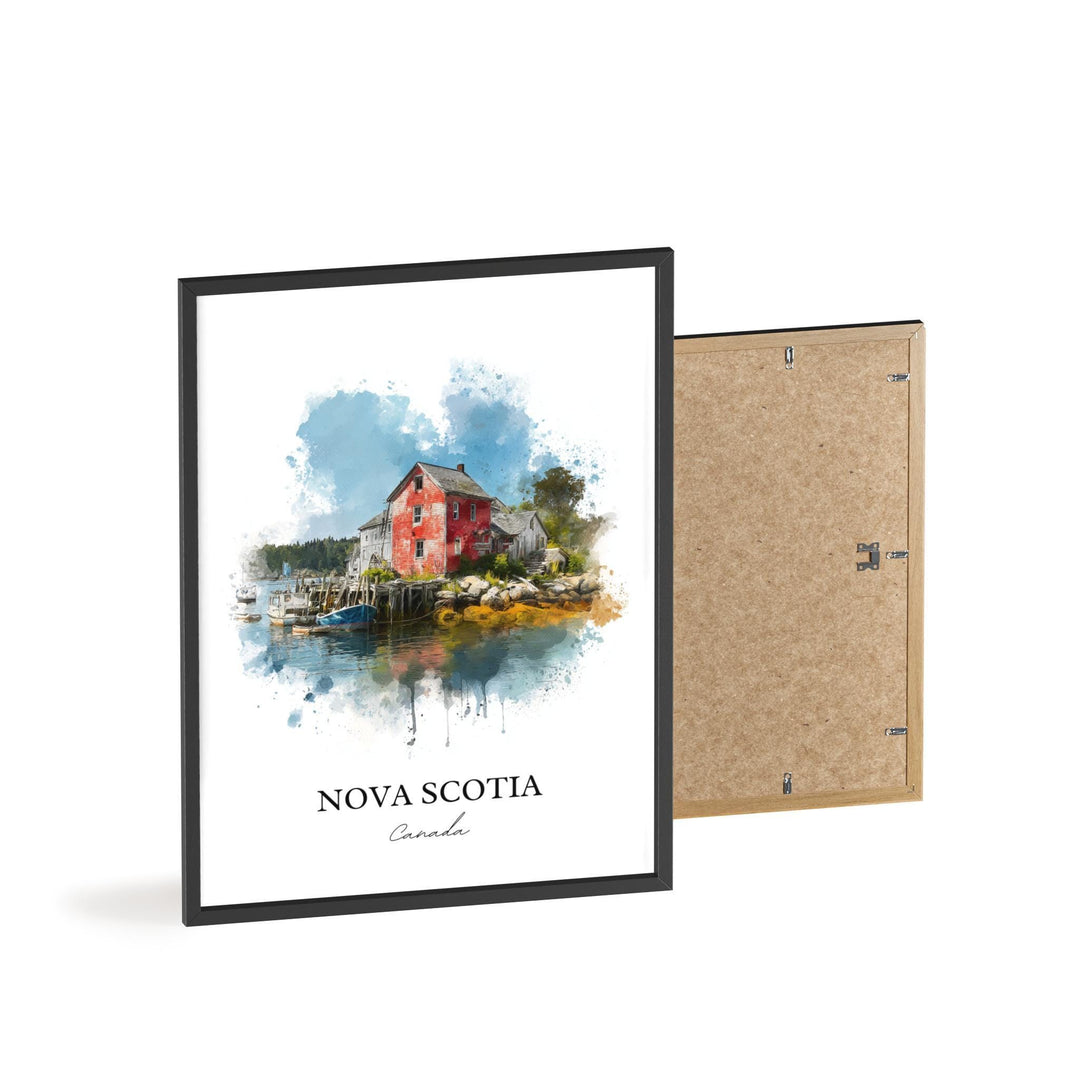 Nova Scotia Wall Art, Nova Scotia Print, Nova Scotia Watercolor Art, Canada Gift, Canada Travel Print, Travel Poster, Housewarming Gift