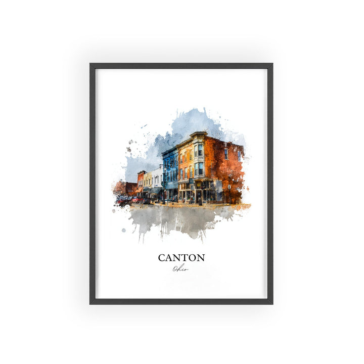 Canton, Ohio – Watercolor Art Print