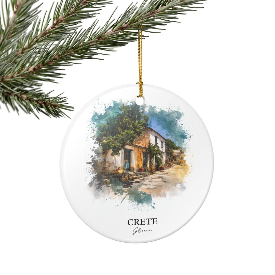 Crete Greece Ornament: Unique Crete Souvenir, Crete Xmas Decor, and Authentic Crete Greece Gift