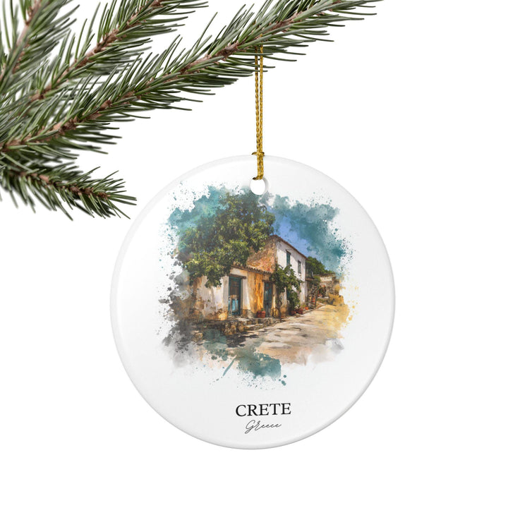 Crete Greece Ornament: Unique Crete Souvenir, Crete Xmas Decor, and Authentic Crete Greece Gift