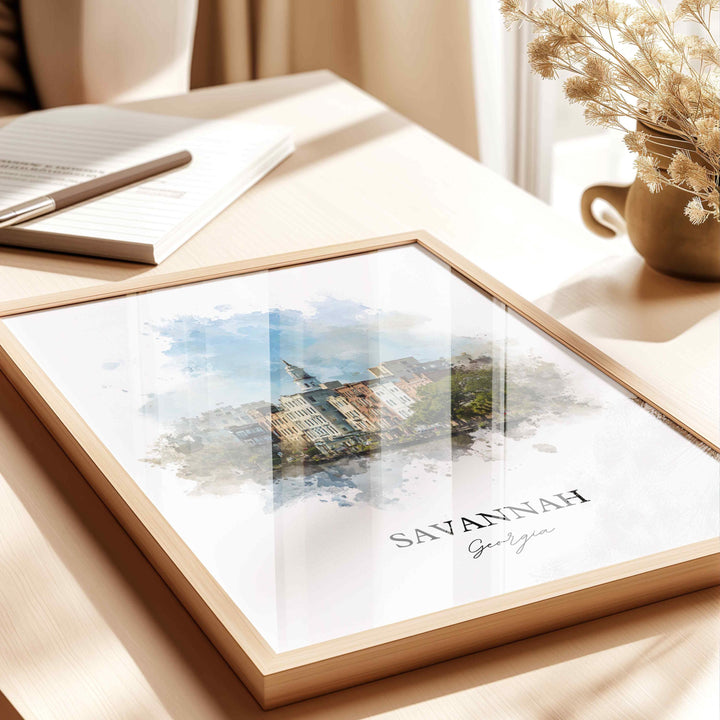 Savannah, Georgia – Watercolor Art Print