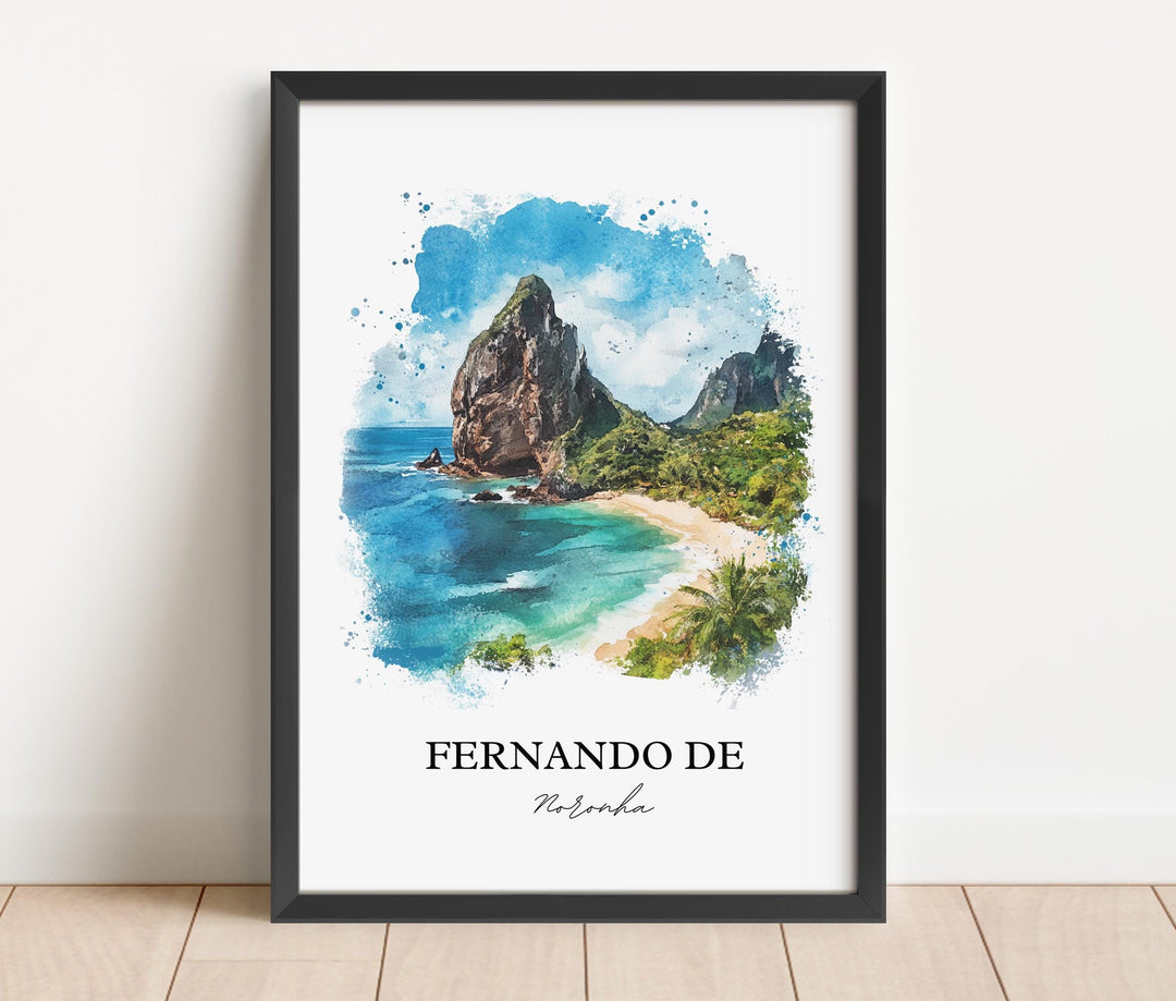 Fernando de Noronha, Brazil – Watercolor Art Print