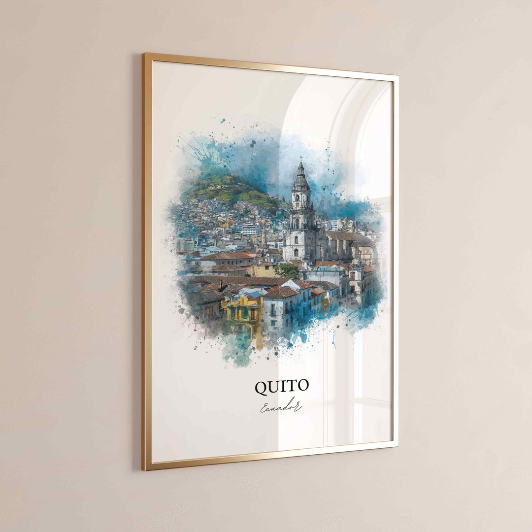 Quito, Ecuador – Watercolor Art Print