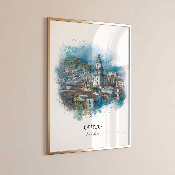Quito, Ecuador – Watercolor Art Print