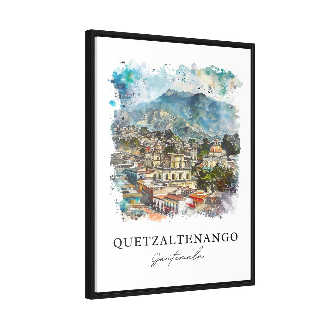 Quetzaltenango Wall Art, Xela Print, Guatemala Watercolor, Quetzaltenango Guatemala Gift,