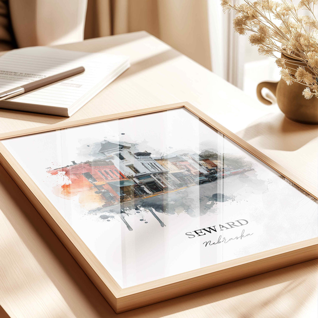 Seward, Nebraska – Watercolor Art Print