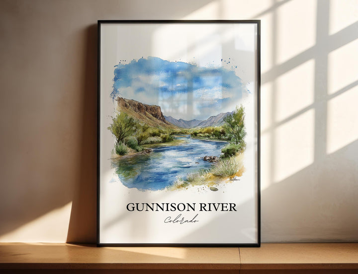 Houghton Lake Wall Art, Roscommon County Print, Michigan Watercolor Art, Houghton Lake Gift, Travel Print, Travel Poster, Housewarming Gift