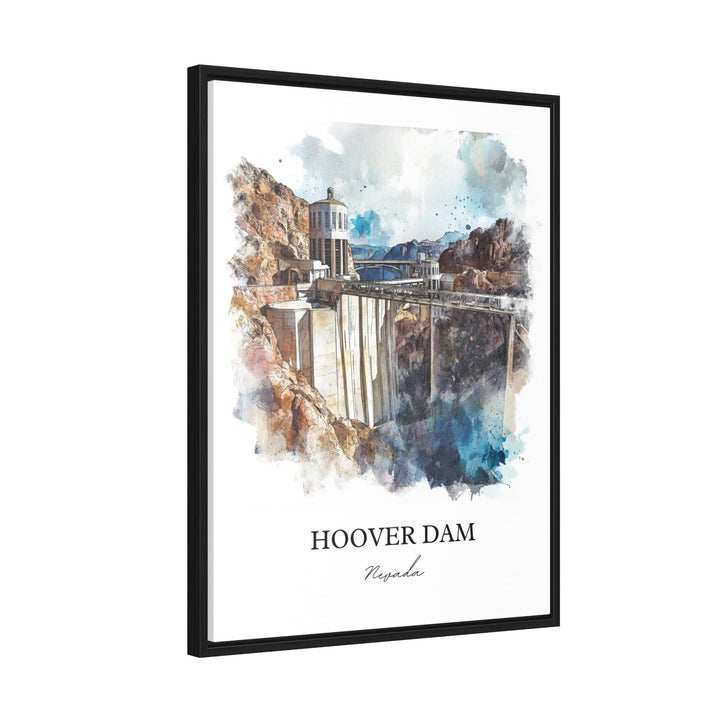 Hoover Dam NV Wall Art, Black Canyon Print, Nevada Watercolor Art, Hoover Dam Gift, Travel Print, Travel Poster, Housewarming Gift