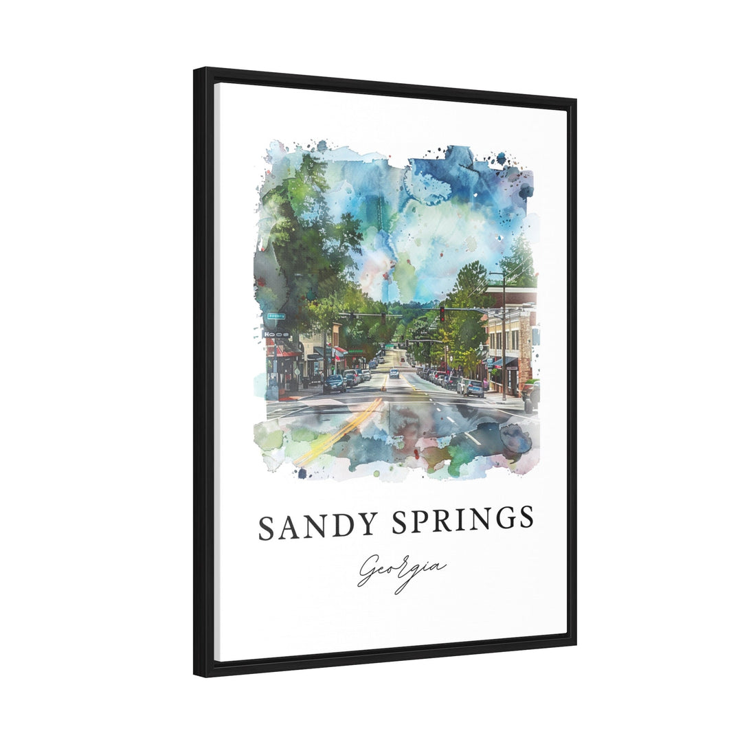 Sandy Springs GA Art, Sandy Springs Print, Sandy Springs Watercolor Art, Fulton County Gift,