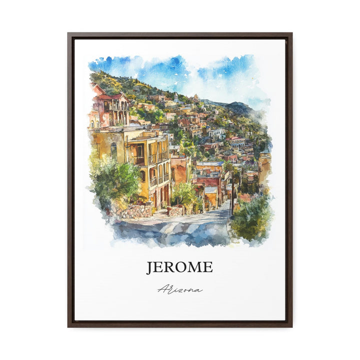 Jerome Arizona Wall Art, Yavapai County Print, Arizona Watercolor Art, Jerome AZ Gift, Travel Print, Travel Poster, Housewarming Gift