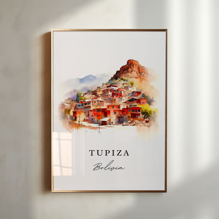 Tupiza Bolivia wa.. art - Bolivia, Tupiza poster print, Tupiza Wedding gift, Birthday present, Custom Text, Perfect Gift