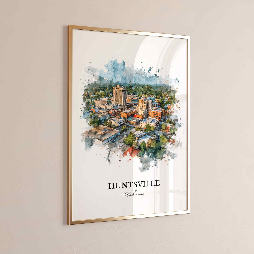 Huntsville, Alabama – Watercolor Art Print
