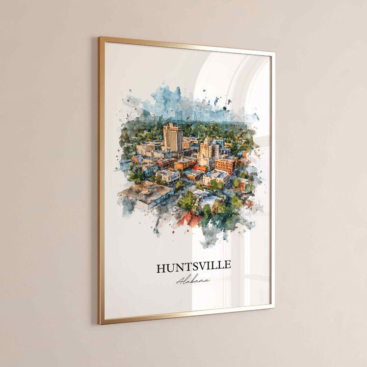Huntsville, Alabama – Watercolor Art Print