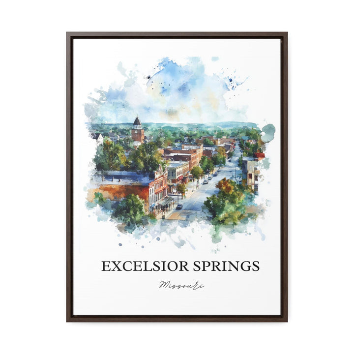 Excelsior Springs, Missouri, USA – Watercolor Art Print