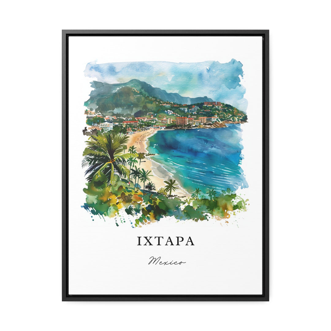 Ixtapa MX Wall Art, Guerrero Mexico Print, Ixtapa Watercolor, Ixtapa MX Gift,