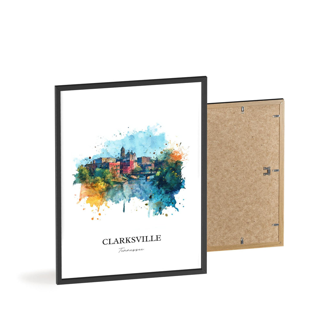 Clarksville, Tennessee – Watercolor Art Print