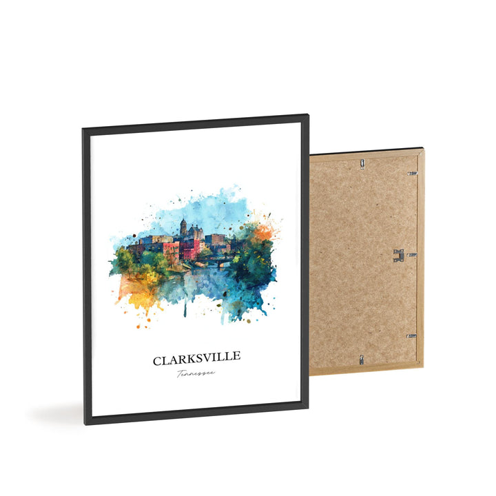 Clarksville, Tennessee – Watercolor Art Print