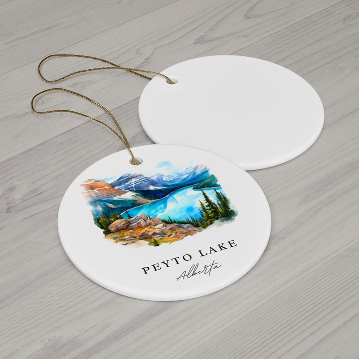 Peyto Lake Ornament: Unique Peyto Lake Souvenir, Alberta Xmas Decor, and Authentic Peyto Lake Canada Christmas Gift