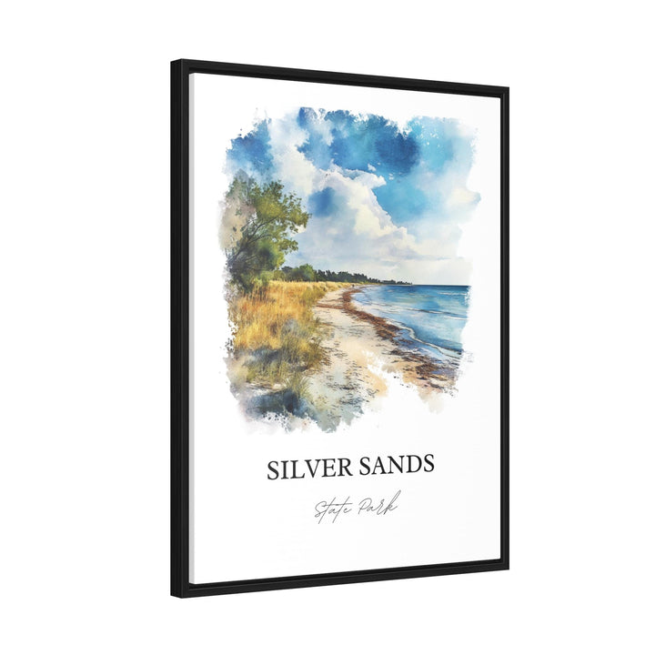 Silver Sands State Park Wall Art, Milford CT Print, Connecticut Art, Silver Sands CT Gift, Travel Print, Travel Poster, Housewarming Gift