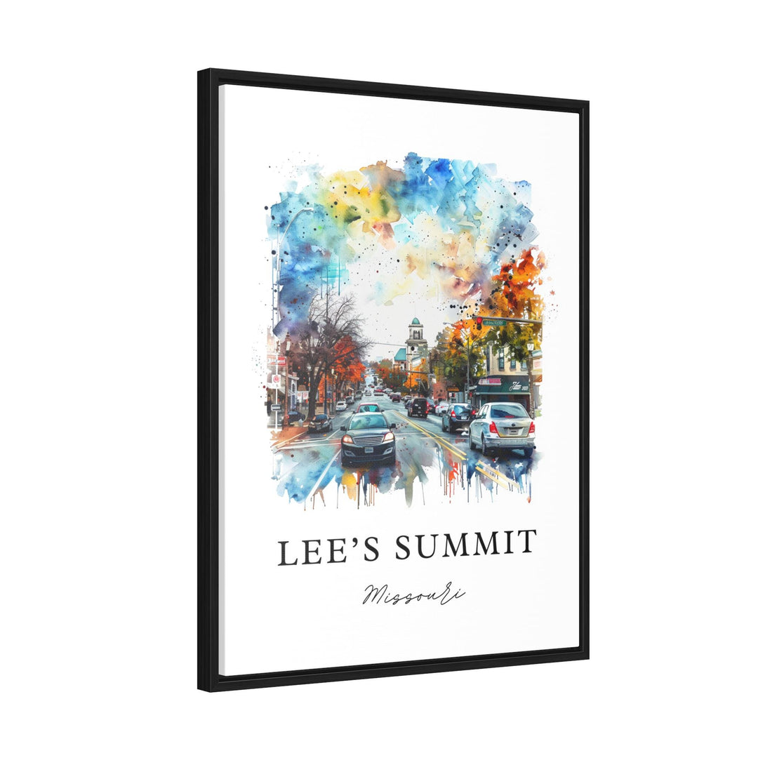 Lee's Summit Art, Lee's Summit MO Print, Lee's Summit Watercolor Art, Jackson County KS Gift,