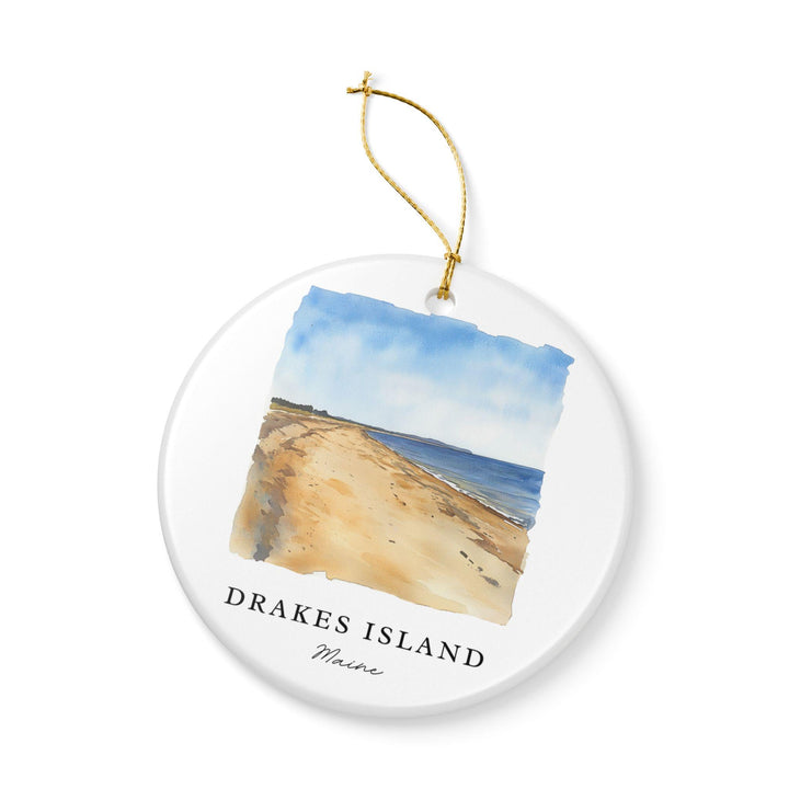 Drakes Island Ornament: Unique Drakes Island Souvenir, Maine Xmas Decor, and Authentic Drakes Island ME Gift
