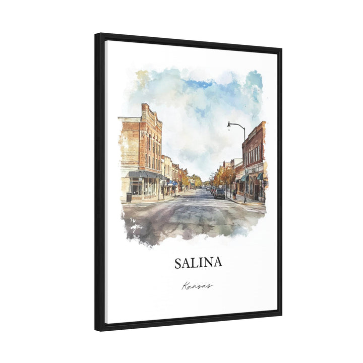 Salina Kansas Wall Art, Saline County Print, Kansas Watercolor Art, Salina KS Gift, Travel Print, Travel Poster, Housewarming Gift