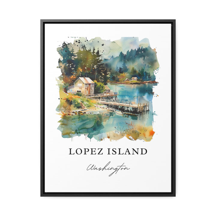 Lopez Island WA Art, Lopez Island Print, San Juan Islands Watercolor, San Juan Isl. WA Gift,