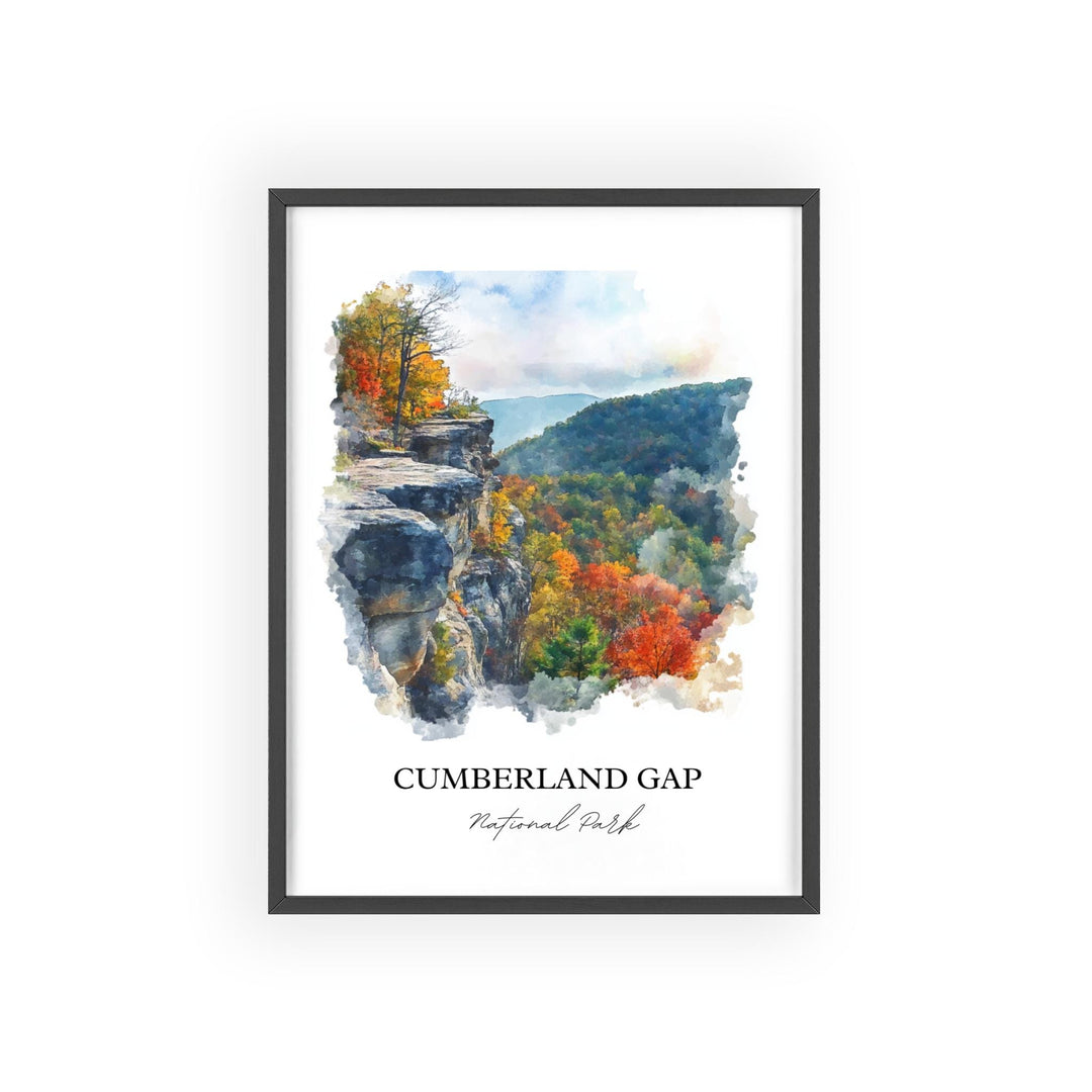 Cumberland Gap TN Wall Art, Claiborne County Print, Tennessee Artwork, Cumberland Gap Gift, Travel Print, Travel Poster, Housewarming Gift