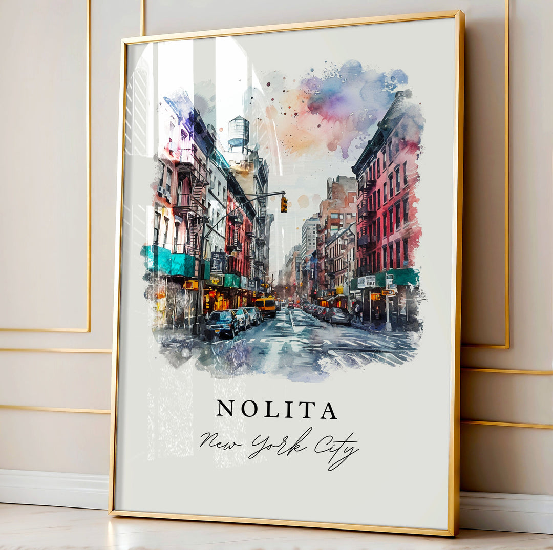 Nolita NYC wall art - Downtown Manhattan, Nolita print, Nolita NYC Wedding gift, Birthday present, Custom Text, Perfect Gift