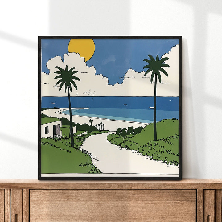 Modern Turks and Caicos Art, Turks Caicos Print, Unique Turks and Caicos Art, Carribean Gift, Travel Poster, Housewarming Gift