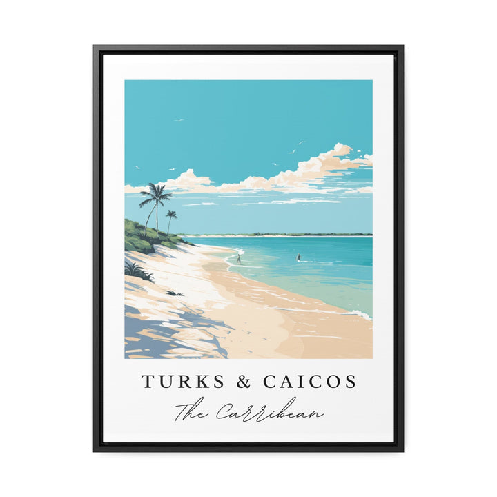 Turks and Caicos wall art - Caribbean, Turks and Caicos poster, Wedding gift, Birthday present, Custom Text, Personalised Gift