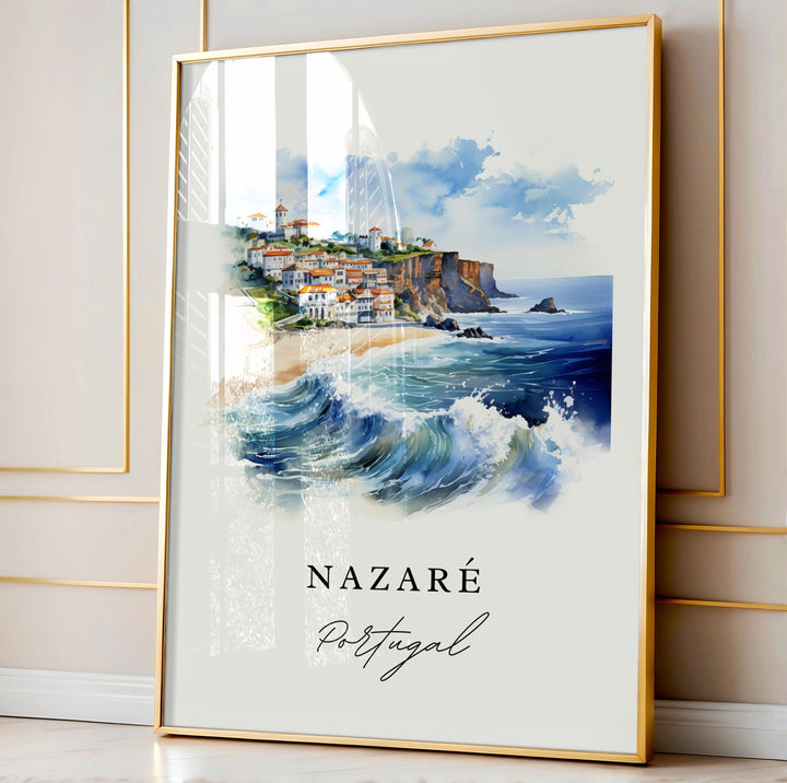 Nazare, Portugal – Watercolor Art Print
