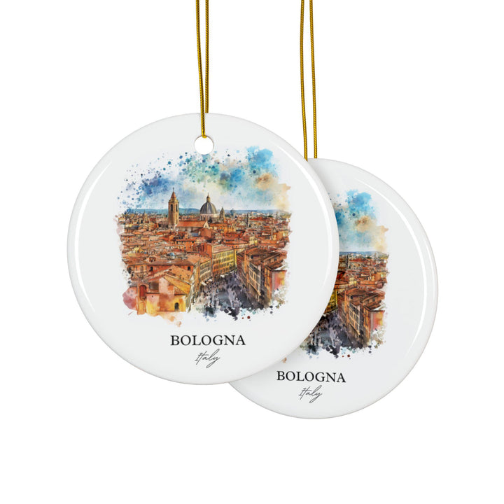 Bologna Italy Ornament: Unique Bologna Souvenir, Bologna Xmas Decor, and Authentic Bologna Italy Gift