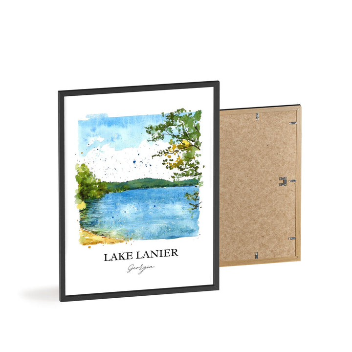 Lake Lanier Wall Art, Chattahoochee River Print, Georgia Watercolor Art, Lake Lanier Gift, Travel Print, Travel Poster, Housewarming Gift