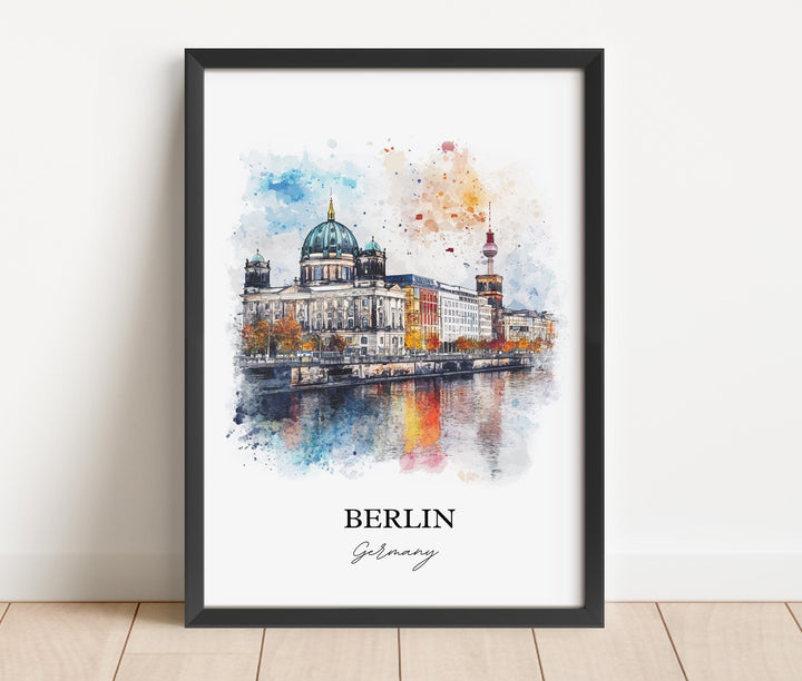 Berlin Wall Art, Berlin Print, Germany Watercolor Art, Berlin Germany Gift, Travel Print, Travel Poster, Housewarming Gift