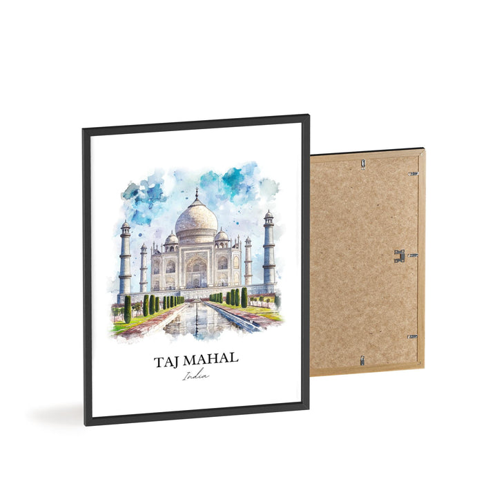 Taj Mahal Wall Art, Agra India Print, India Watercolor Art, Taj Mahal Gift, Travel Print, Travel Poster, Housewarming Gift