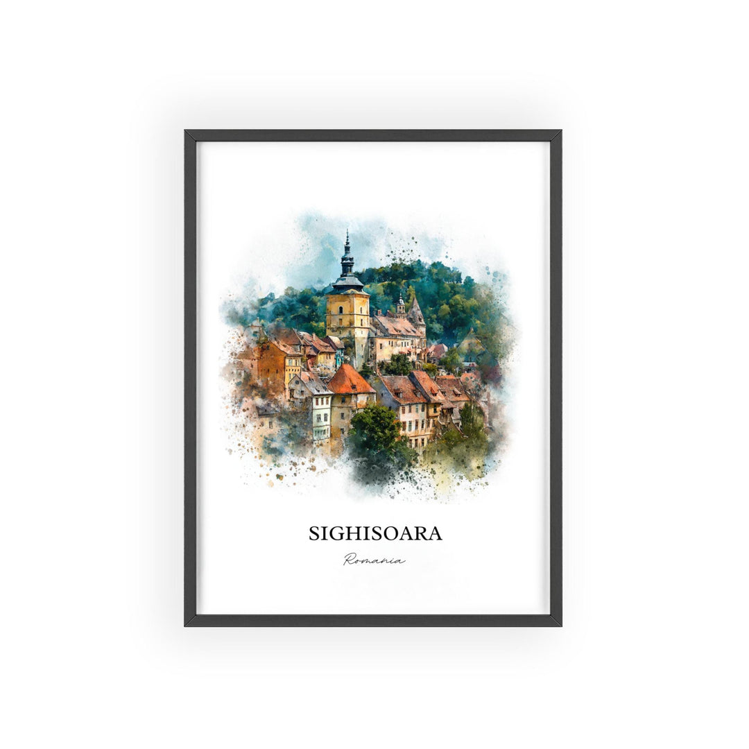 Sighisoara, Romania – Watercolor Art Print