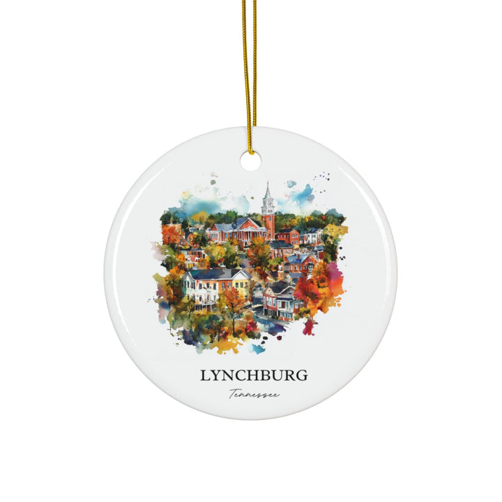 Lynchburg TN Ornament: Unique Lynchburg Souvenir, Lynchburg Tennessee Xmas Decor, and Authentic Lynchburg Gift