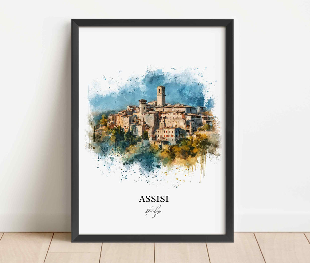 Assisi, Italy – Watercolor Art Print
