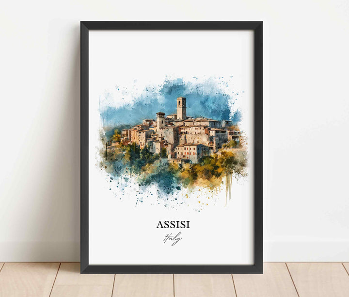 Assisi, Italy – Watercolor Art Print