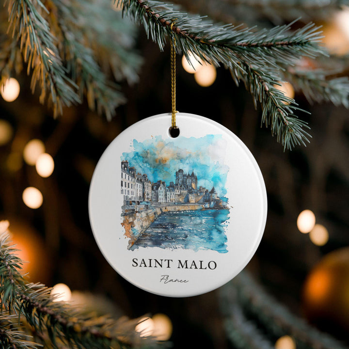Saint Malo Ornament: Unique Saint Malo Souvenir, France Xmas Decor, and Authentic Saint Malo France Gift