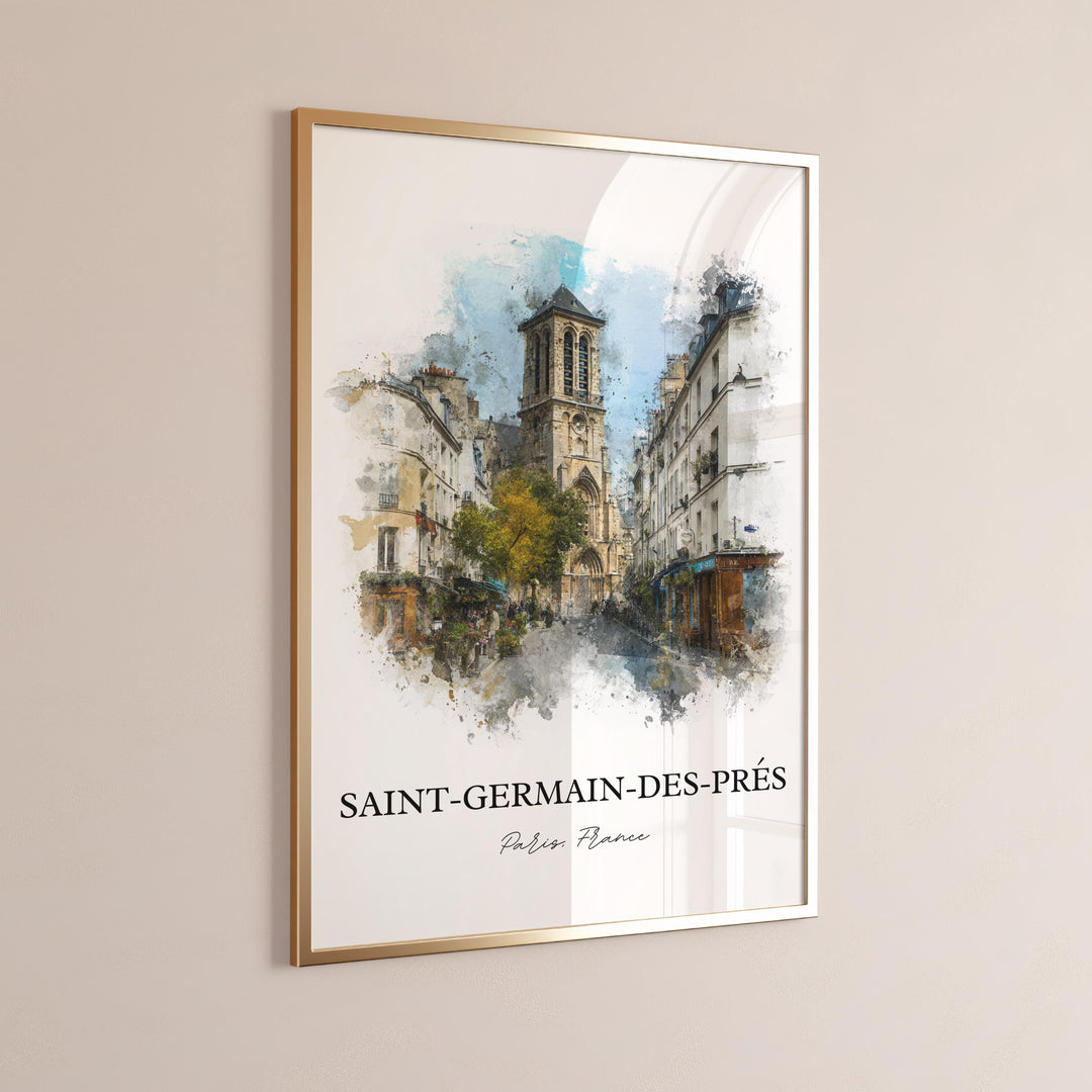 Saint-Germain-des-Prés, Paris – Watercolor Art Print