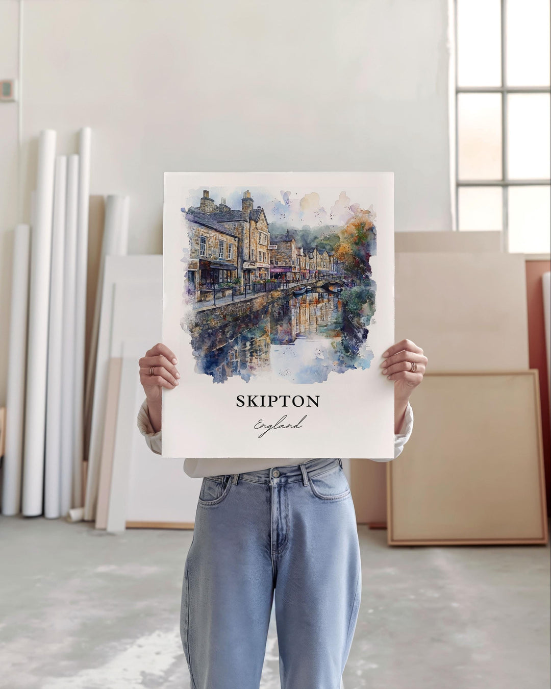Skipton, England – Watercolor Art Print