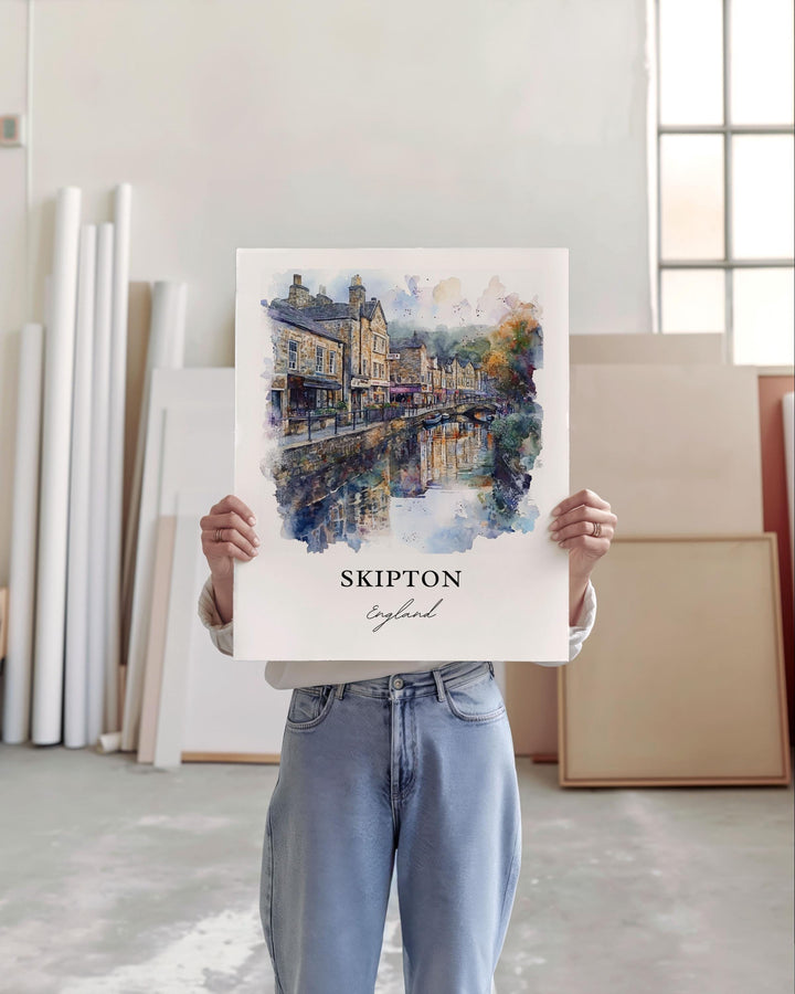 Skipton, England – Watercolor Art Print
