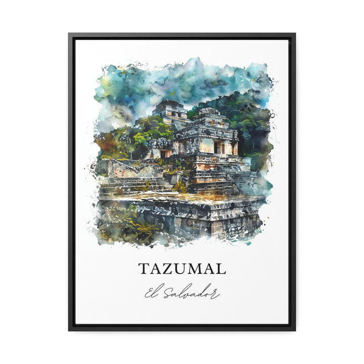 Tazumal, El Salvador – Watercolor Art Print