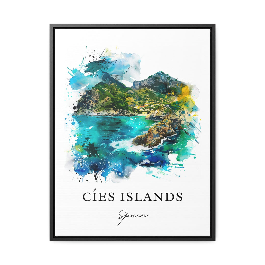 Cíes Islands Art, Cíes Islands Print, Cíes Islands Watercolor, Pontevedra Spain Gift, Galicia Travel Poster, Housewarming Gift