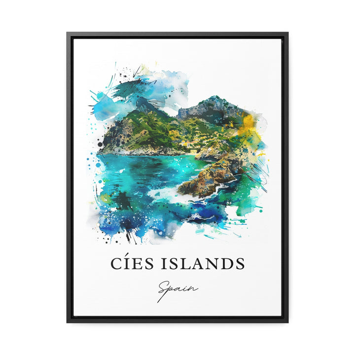 Cíes Islands Art, Cíes Islands Print, Cíes Islands Watercolor, Pontevedra Spain Gift, Galicia Travel Poster, Housewarming Gift
