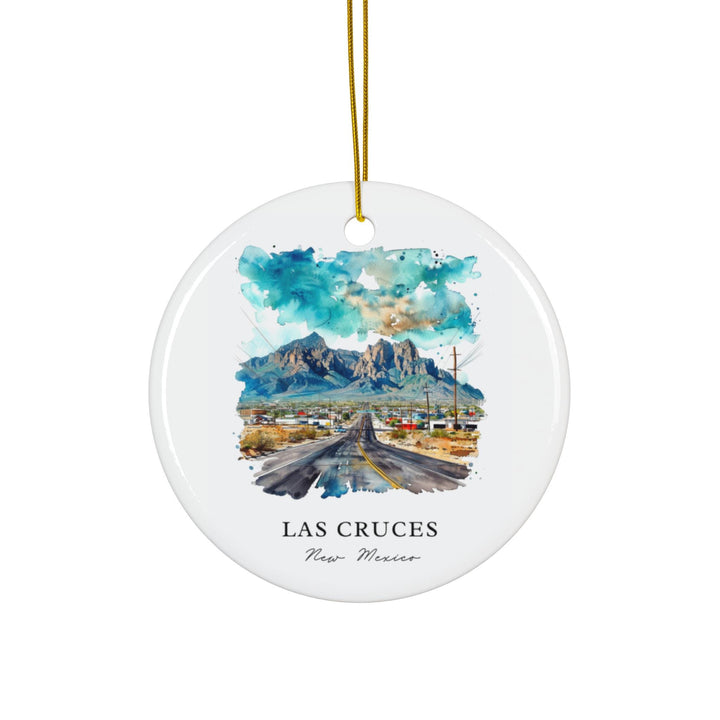 Las Cruces NM Ornament: Unique Las Cruces Souvenir, Las Cruces Xmas Decor, and Authentic Organ Mountains Christmas Gift