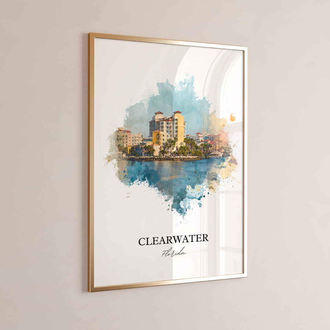 Clearwater, Florida – Watercolor Art Print
