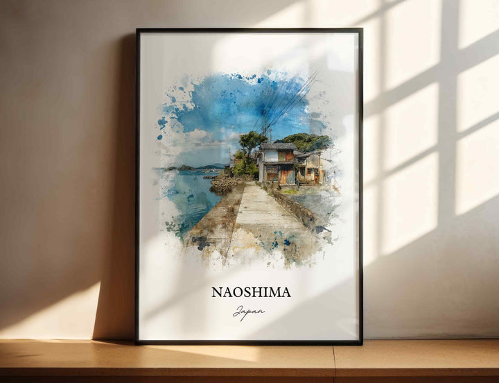 Naoshima, Japan – Watercolor Art Print